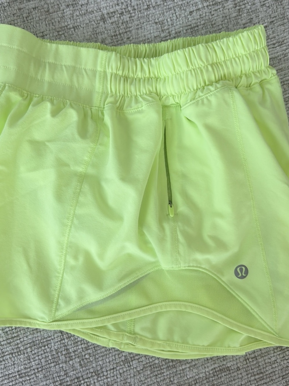 lululemon athletica Women's Neon Yellow Athletic Shorts with Liner